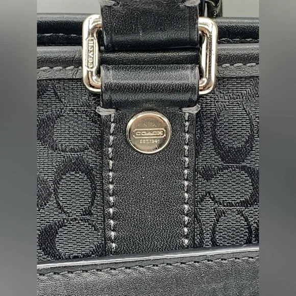 COACH Black Laptop Bag All Over Print - Picture 3 of 15